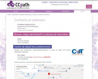 CCpath - page Contact avec cartographie intégrée